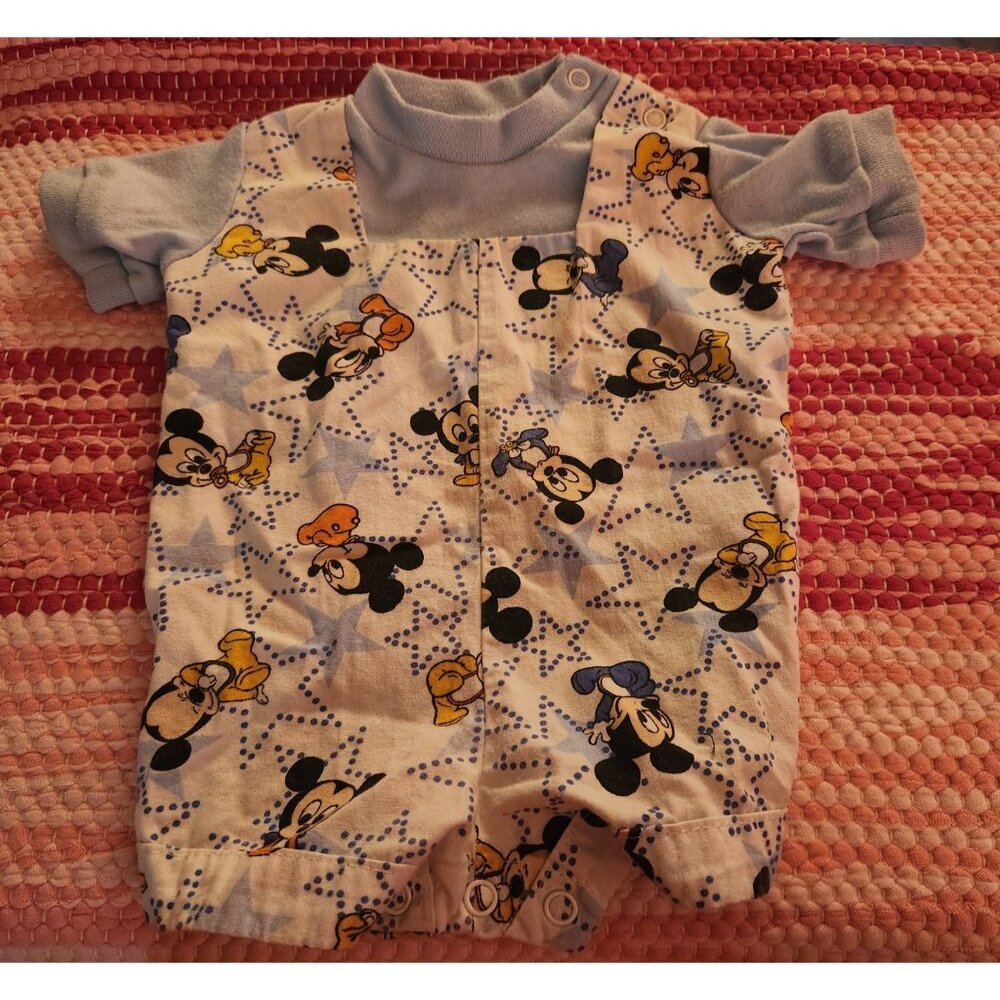 Vintage Disney Mickey Mouse Baby Romper 0/6 Months
